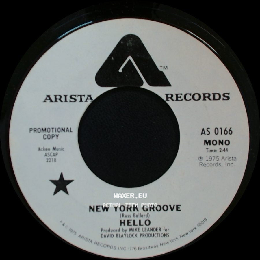 Hello - New York Groove / New York Groove side A