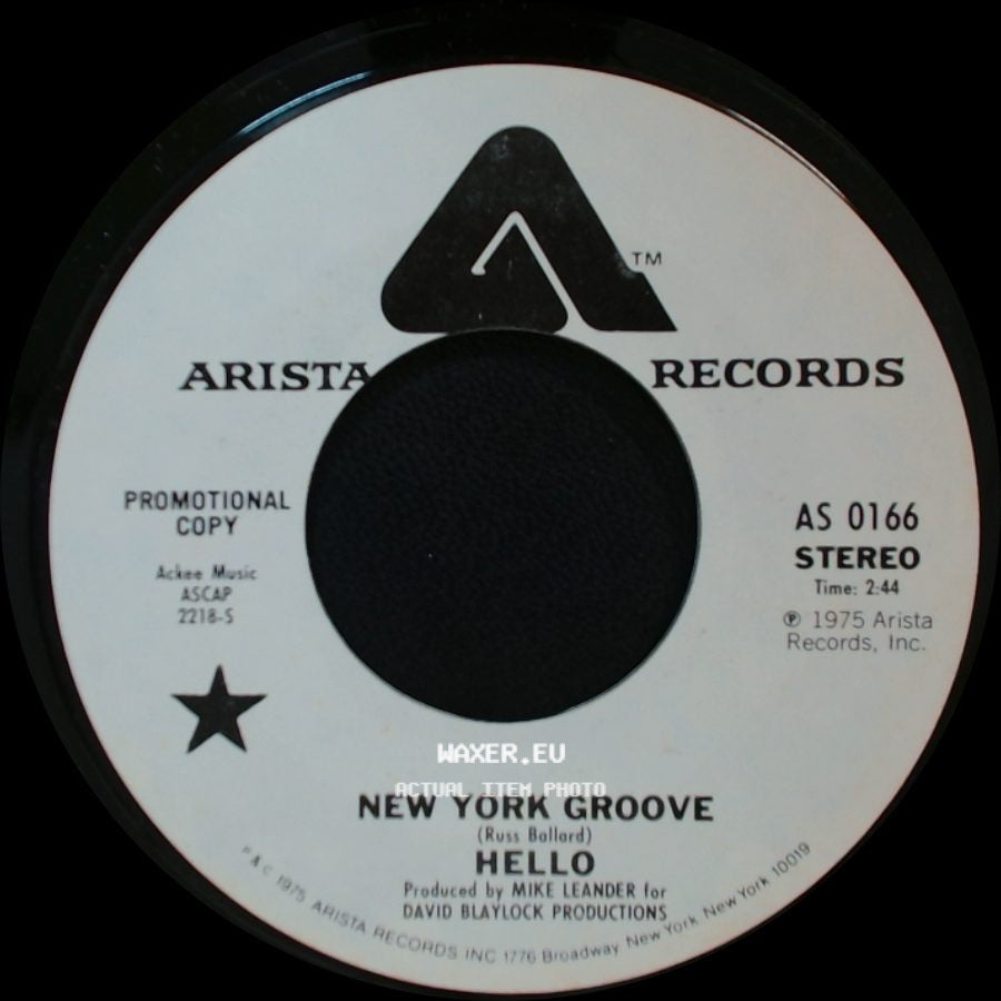 Hello - New York Groove / New York Groove side B