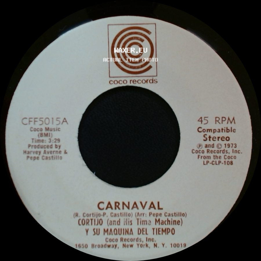 Cortijo (And His Time Machine) Y Su Maquina Del Tiempo - La Lluvia / Carnaval side B