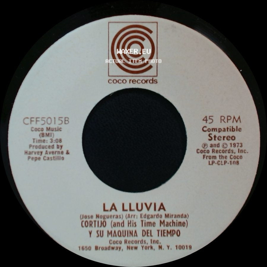 Cortijo (And His Time Machine) Y Su Maquina Del Tiempo - La Lluvia / Carnaval side A