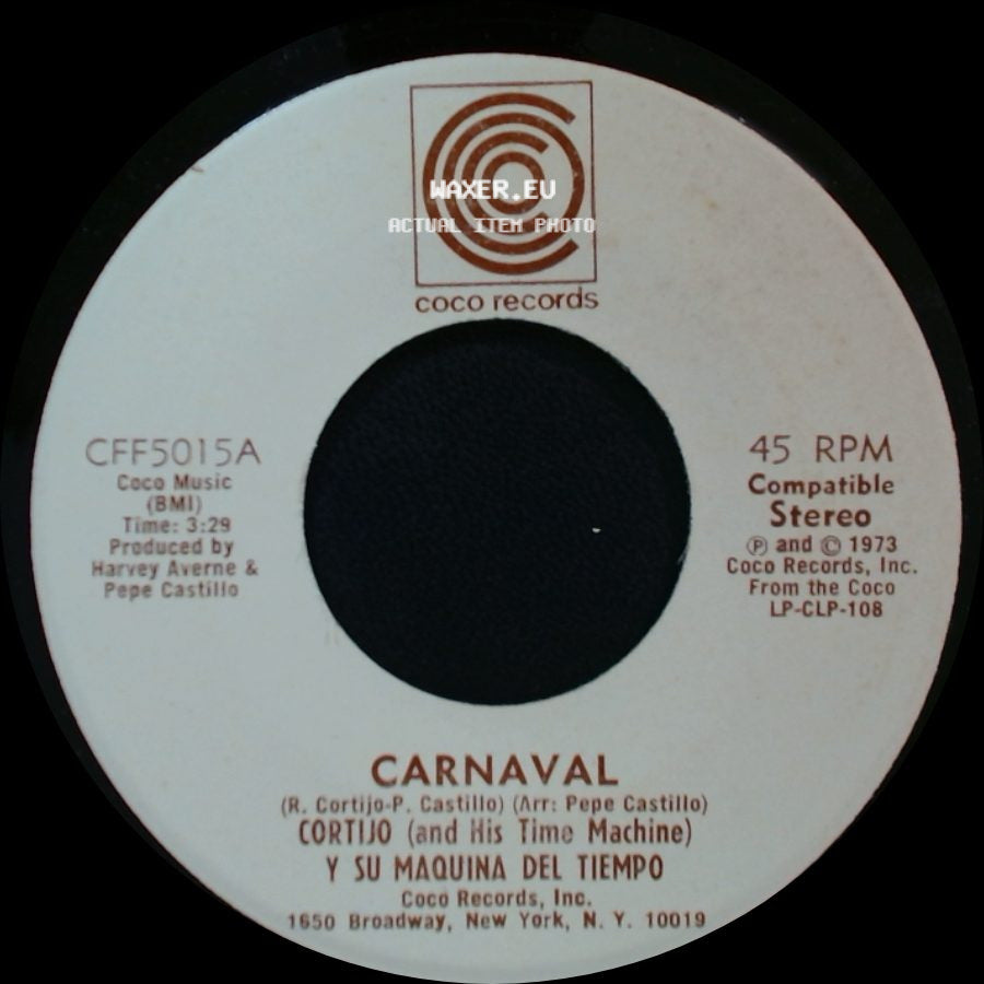 Cortijo (And His Time Machine) Y Su Maquina Del Tiempo - La Lluvia / Carnaval side B