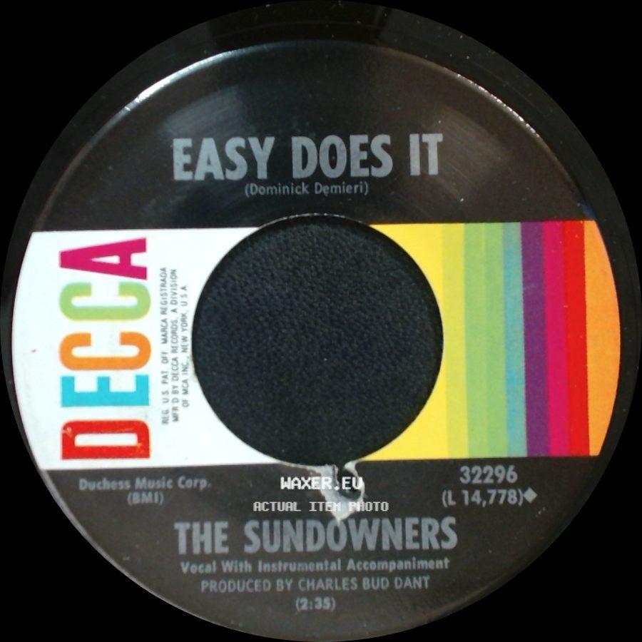 The Sundowners - Easy Does It / Sunny Day People side A