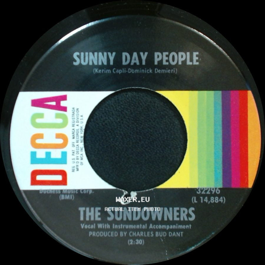 The Sundowners - Easy Does It / Sunny Day People side B