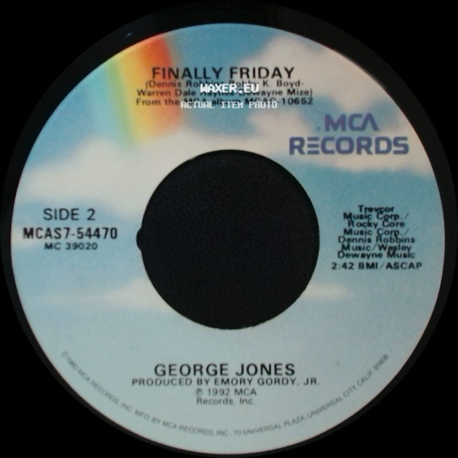 George Jones - I Don't Need Your Rockin' Chair / Finally Friday side B
