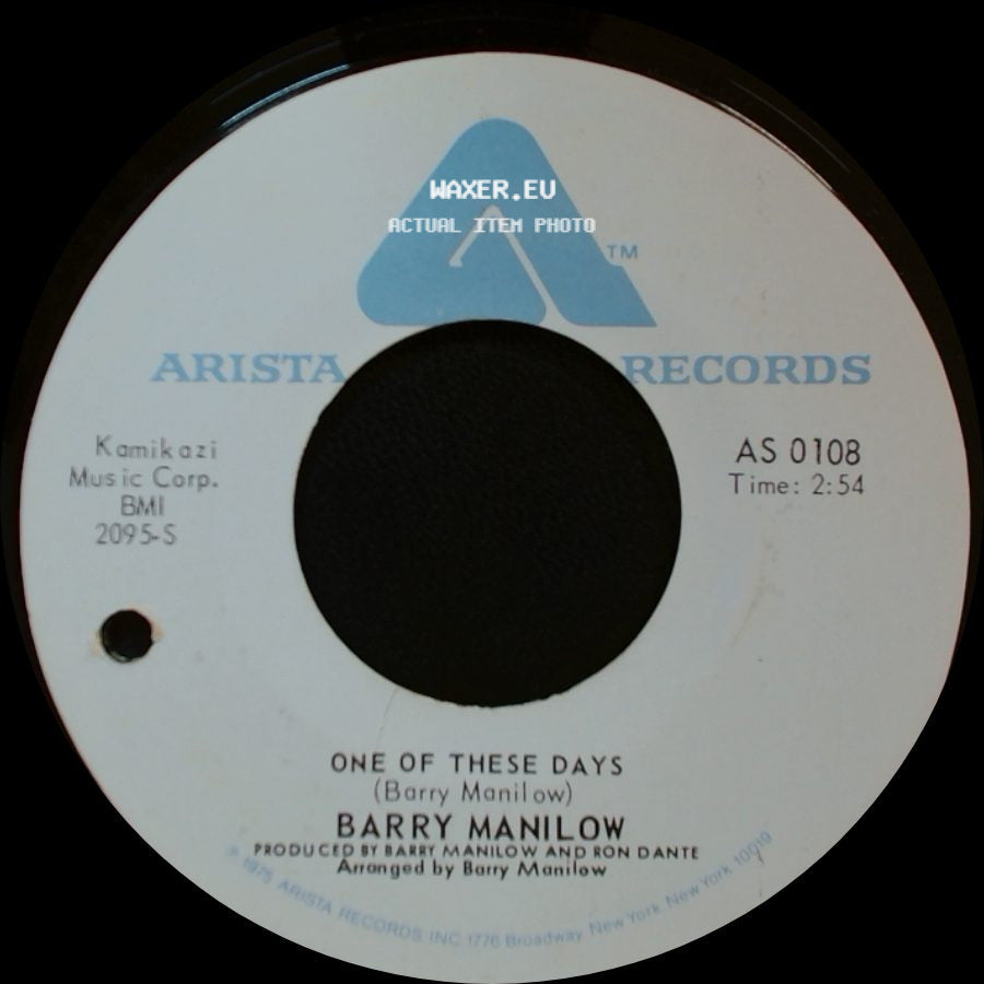 Barry Manilow - One Of These Days / It's A Miracle side A