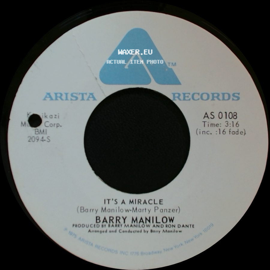 Barry Manilow - One Of These Days / It's A Miracle side B