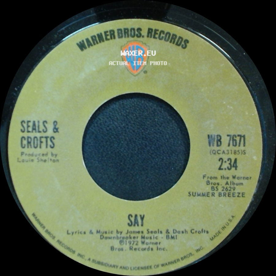 Seals & Crofts - Hummingbird / Say side B