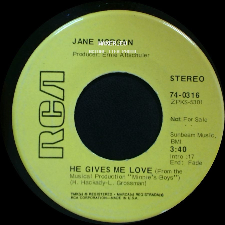 Jane Morgan - He Gives Me Love / He's Never Too Busy side A