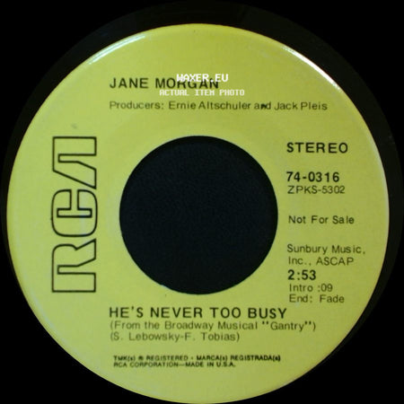 Jane Morgan - He Gives Me Love / He's Never Too Busy side B