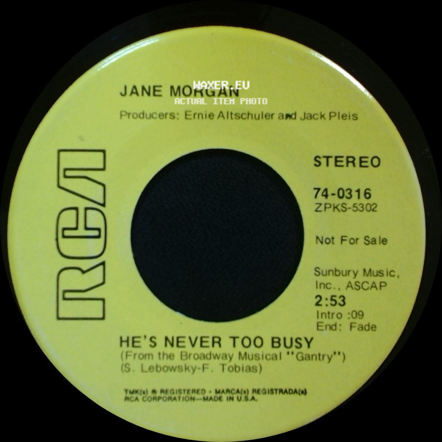 Jane Morgan - He Gives Me Love / He's Never Too Busy side B