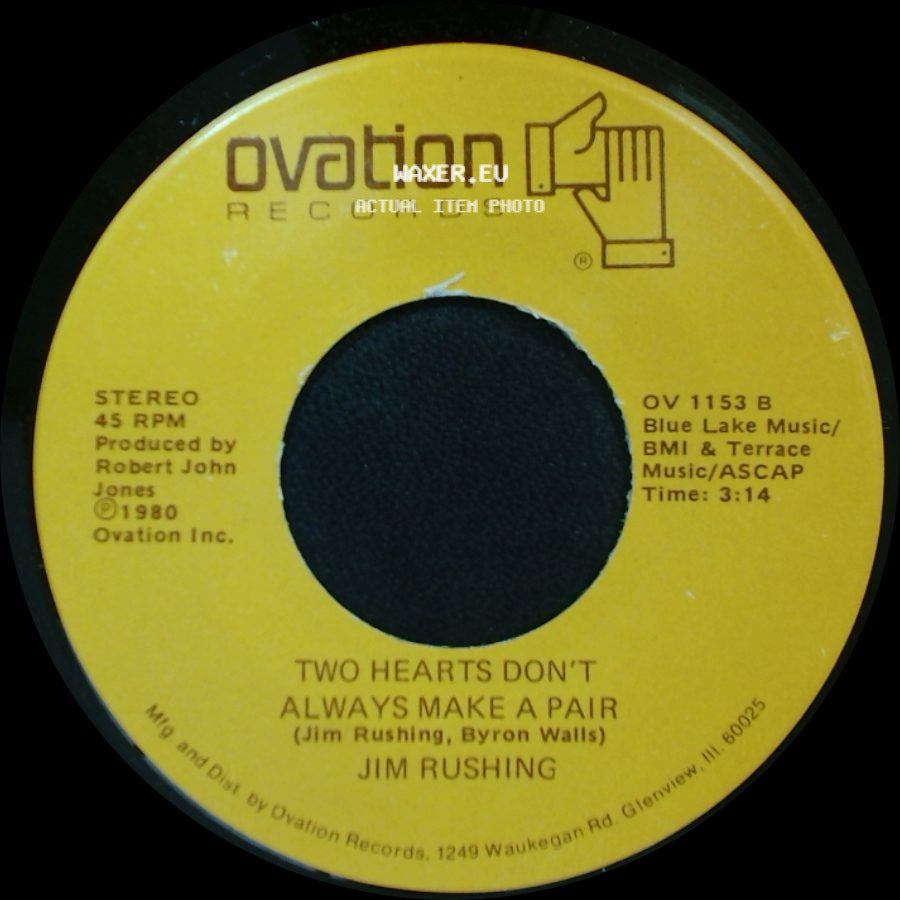 Jim Rushing - Two Hearts Don't Always Make A Pair / Dixie Dirt side A