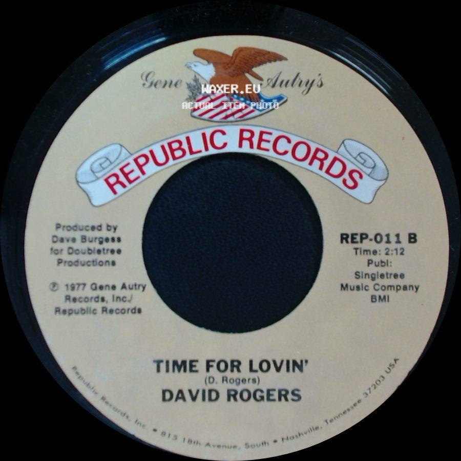 David Rogers - Time For Lovin' / You And Me Alone side A