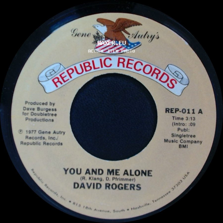 David Rogers - Time For Lovin' / You And Me Alone side B