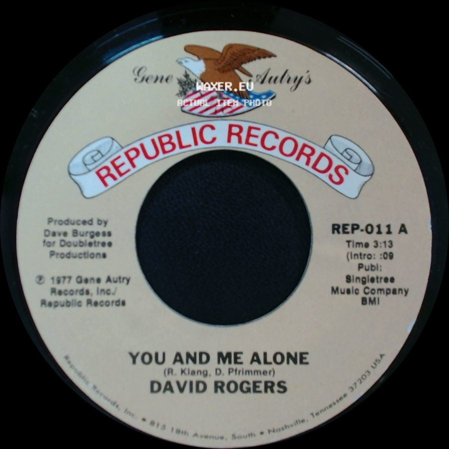 David Rogers - Time For Lovin' / You And Me Alone side B