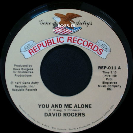 David Rogers - Time For Lovin' / You And Me Alone side B