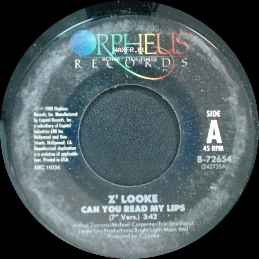 Z' Looke - Can You Read My Lips / Can You Read My Lips (Lips & Thighs Dub Mix) side A