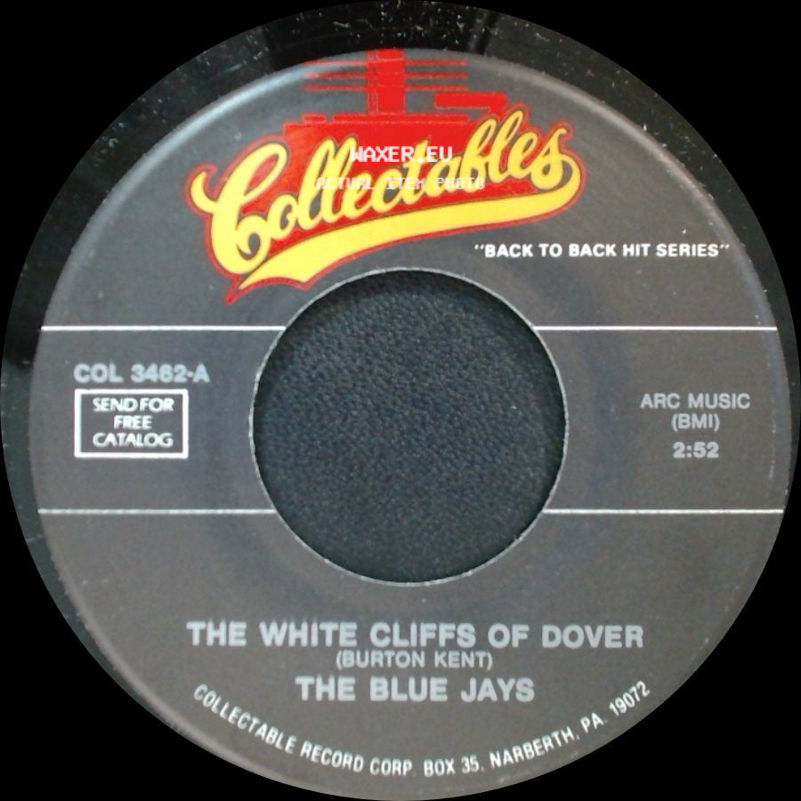 The Sentimentals / The Blue Jays - I Want To Love You / The White Cliffs Of Dover side B