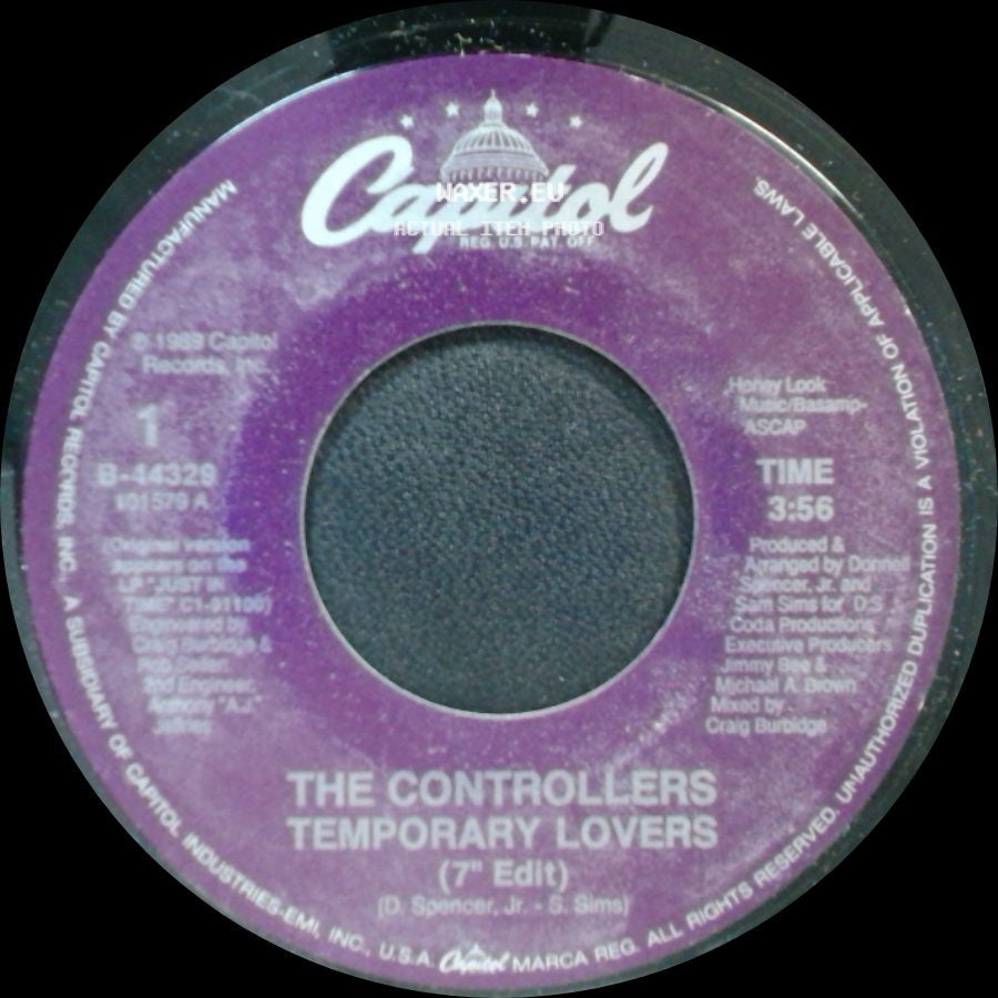 The Controllers - Temporary Lovers (7" Edit) / Temporary Lovers (Instrumental) side A