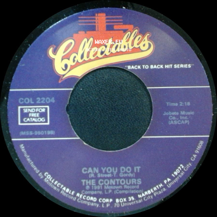 The Contours - Can You Do It / First I Look At The Purse side A