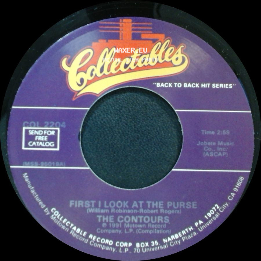 The Contours - Can You Do It / First I Look At The Purse side B