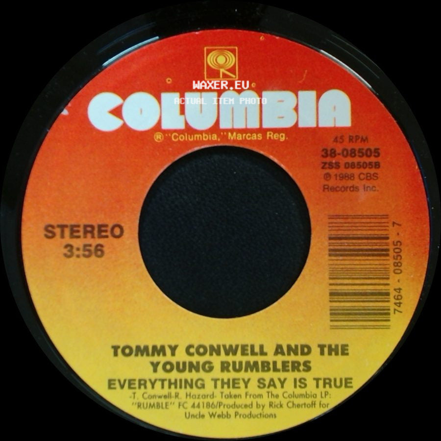 Tommy Conwell And The Young Rumblers - If We Never Meet Again / Everything They Say Is True side B