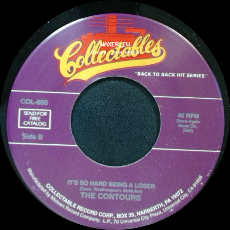 The Contours - Just A Little Misunderstanding / It's So Hard Being A Loser side B
