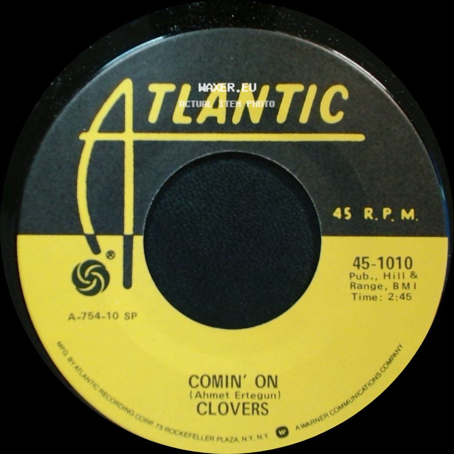 Clovers - The Feeling Is So Good / Comin' On side B