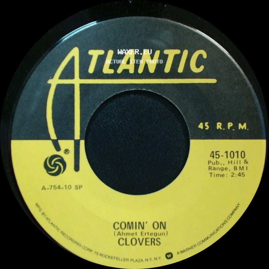Clovers - The Feeling Is So Good / Comin' On side B
