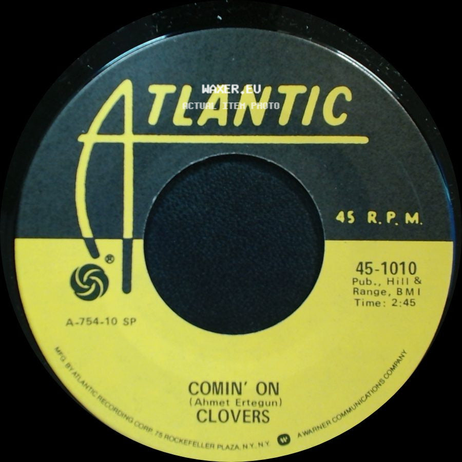 Clovers - The Feeling Is So Good / Comin' On side B