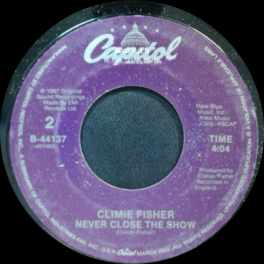 Climie Fisher - Never Close The Show / Love Changes (Everything) side A