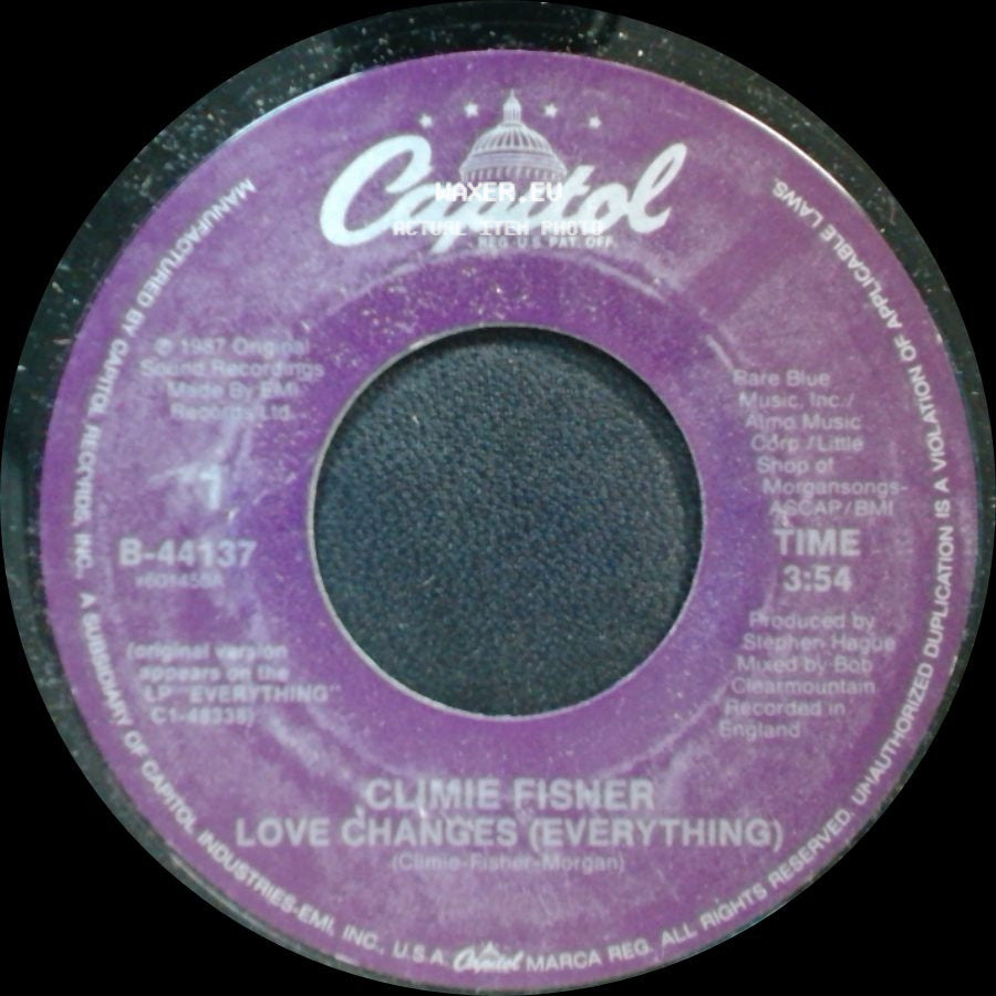 Climie Fisher - Never Close The Show / Love Changes (Everything) side B