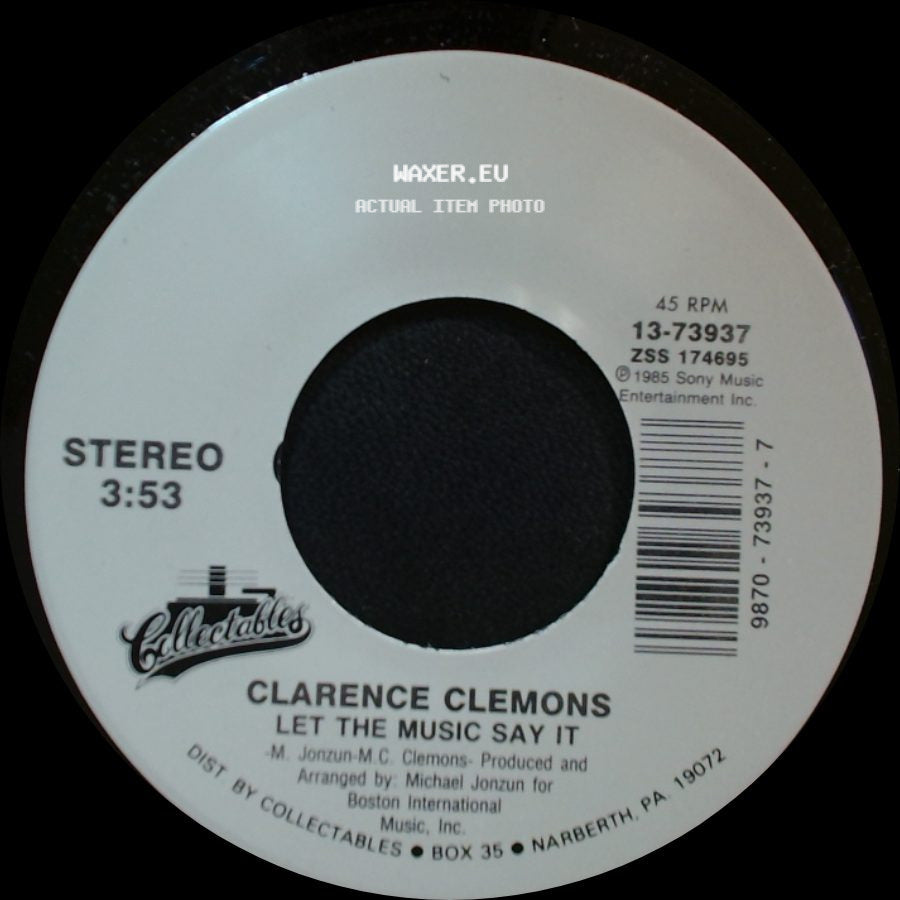 Clarence Clemons / Clarence Clemons And Jackson Browne - Let The Music Say It / You're A Friend Of Mine side A