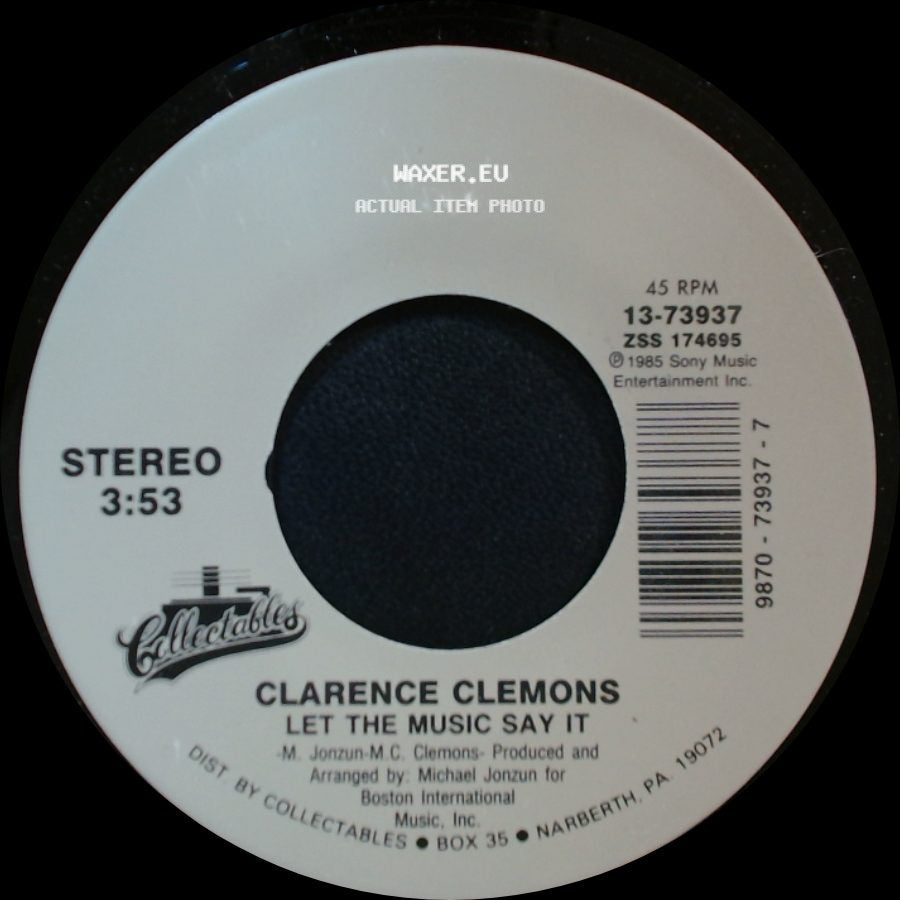 Clarence Clemons / Clarence Clemons And Jackson Browne - Let The Music Say It / You're A Friend Of Mine side A