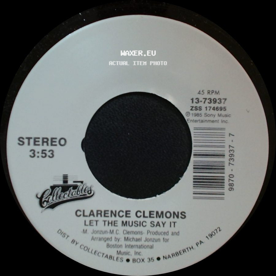 Clarence Clemons And Jackson Browne / Clarence Clemons - You're A Friend Of Mine / Let The Music Say It side B
