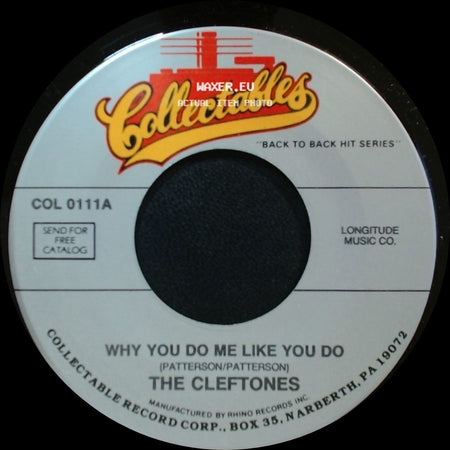 The Cleftones - Why You Do Me Like You Do / You Baby You side A