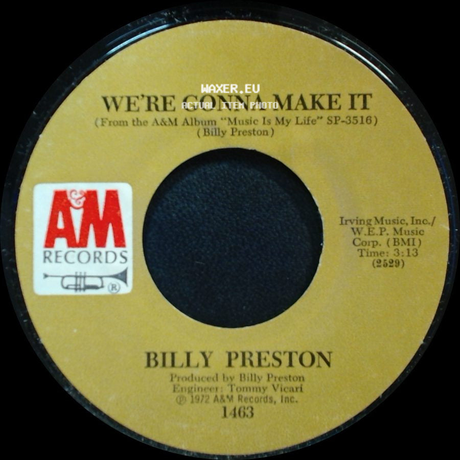 Billy Preston - Space Race / We're Gonna Make It side B