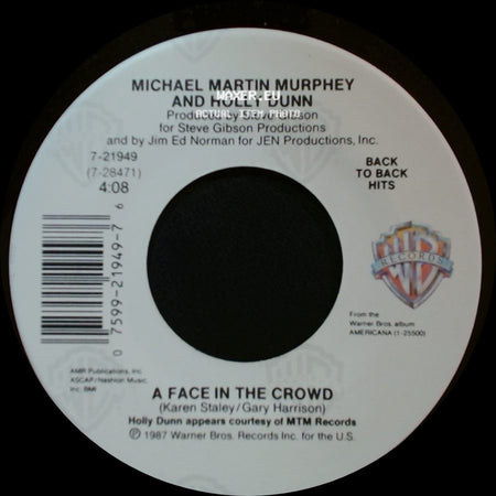 Michael Martin Murphey / Michael Martin Murphey And Holly Dunn - A Long Line Of Love / A Face In The Crowd side B