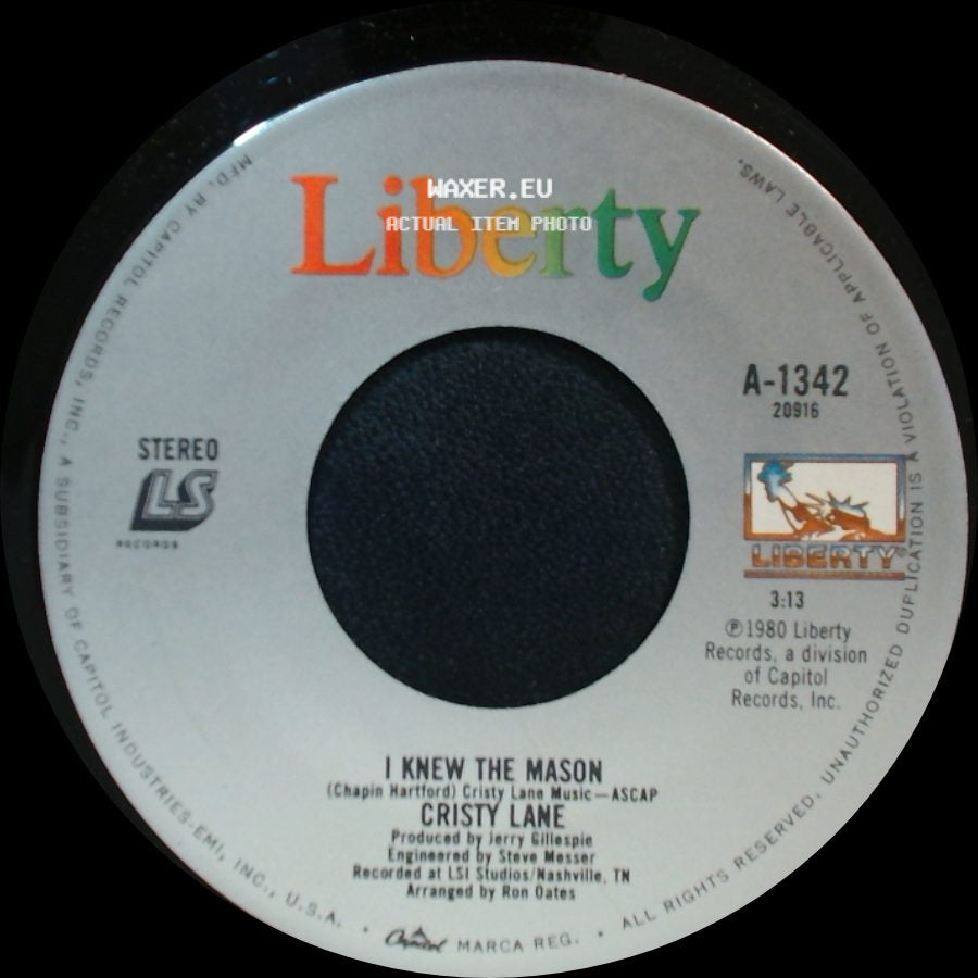 Cristy Lane - One Day At A Time / I Knew The Mason side B