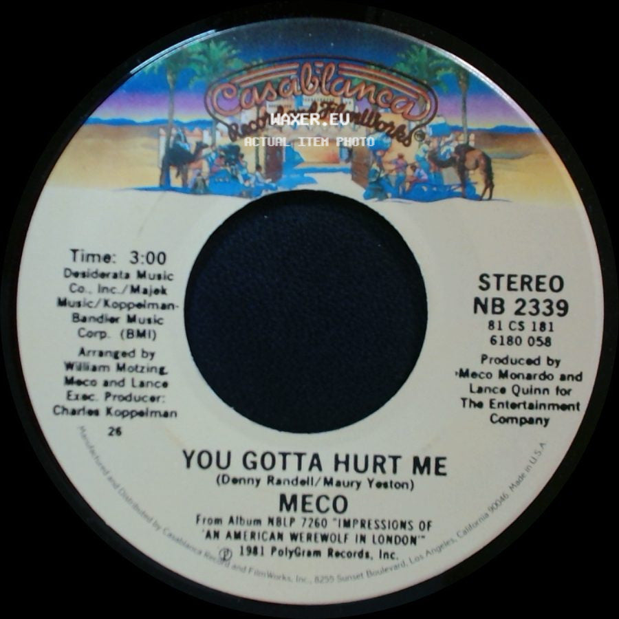 Meco - Blue Moon / You Gotta Hurt Me side B