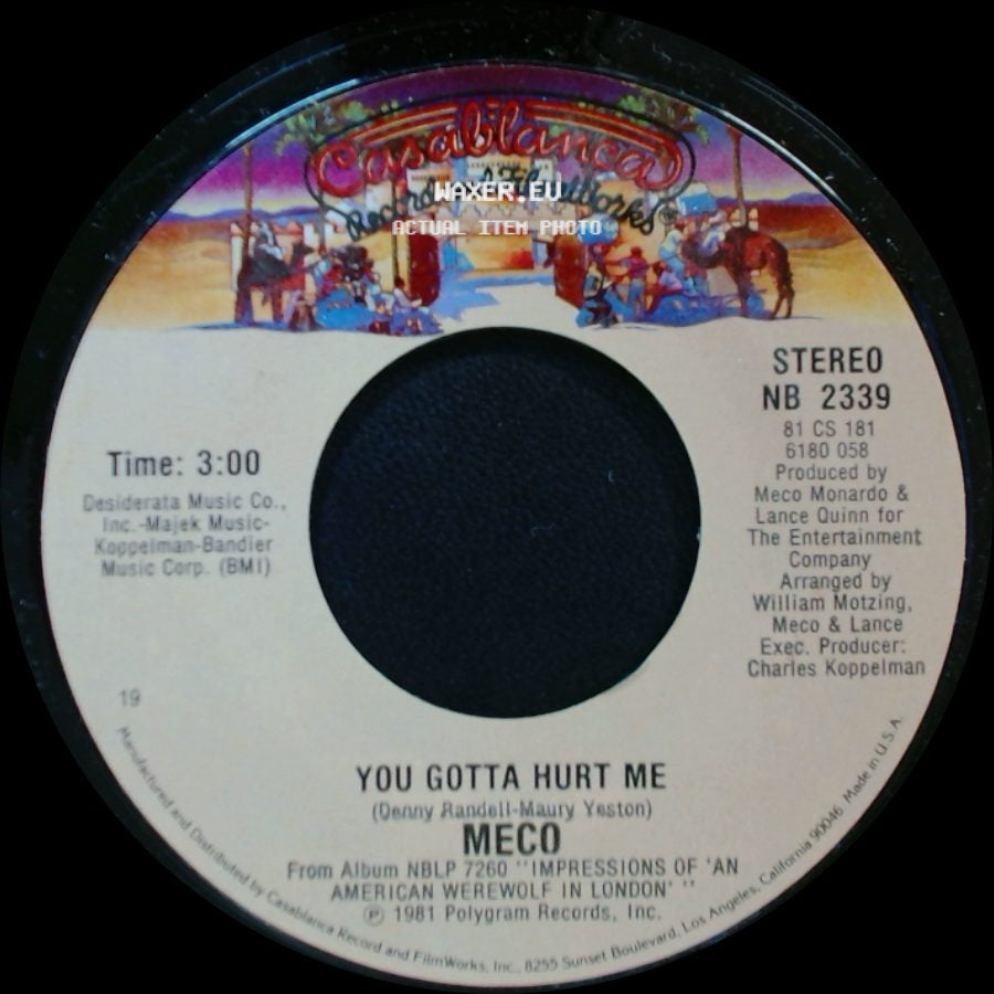 Meco - Blue Moon / You Gotta Hurt Me side B