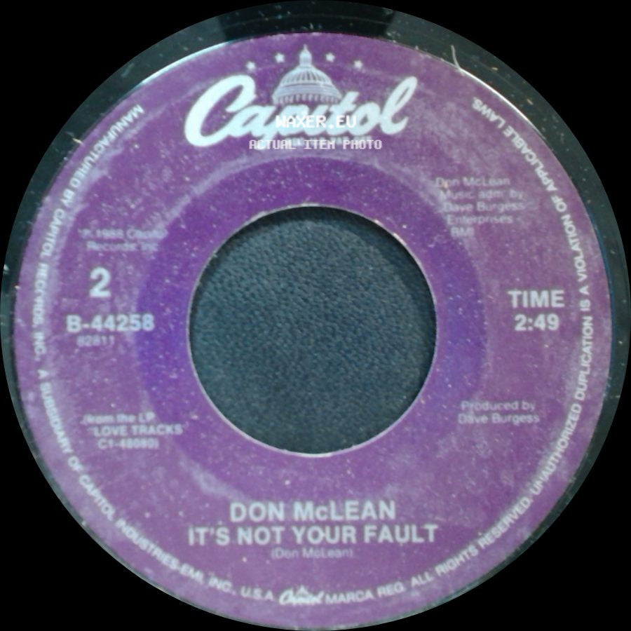 Don Mclean - It's Not Your Fault / Eventually side A