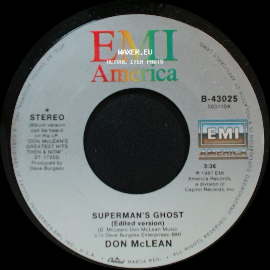 Don Mclean - To Have And To Hold / Superman's Ghost (Edited Version) side B