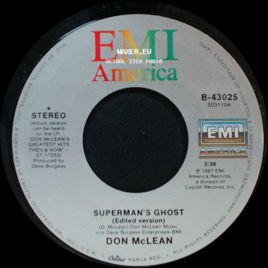 Don Mclean - To Have And To Hold / Superman's Ghost side B