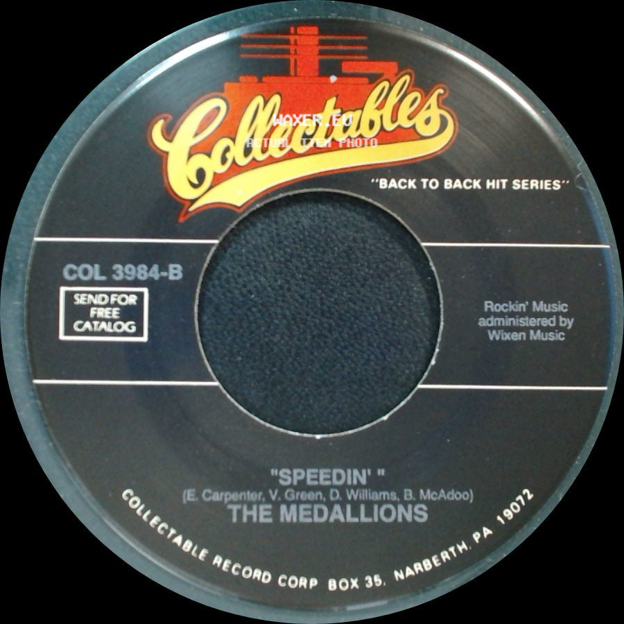 The Medallions - Edna / Speedin' side B