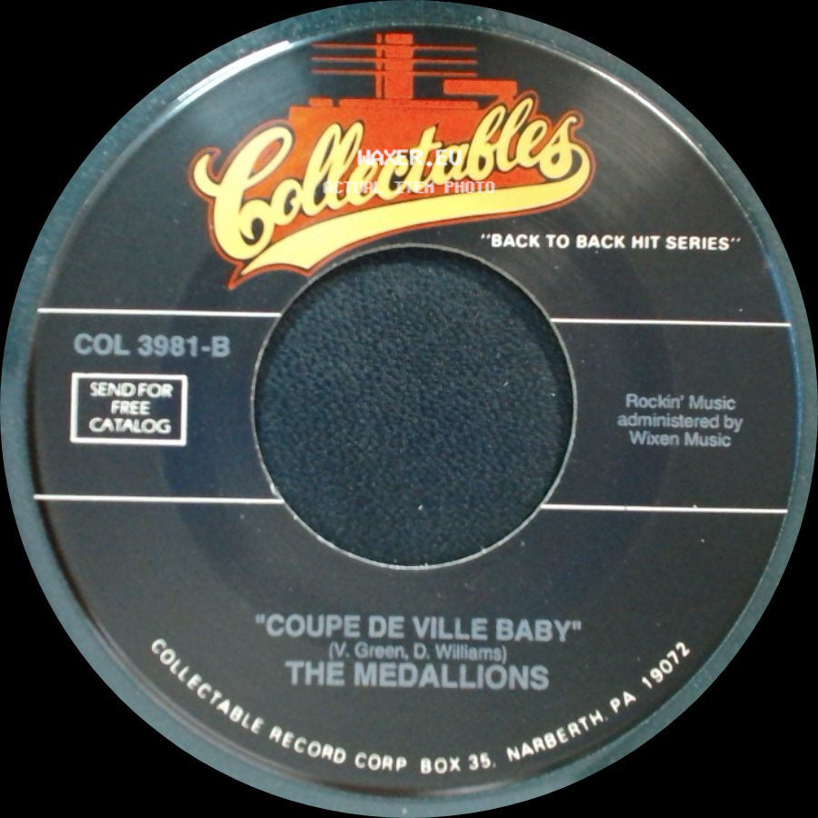 The Medallions - The Telegram / Coupe De Ville Baby side B