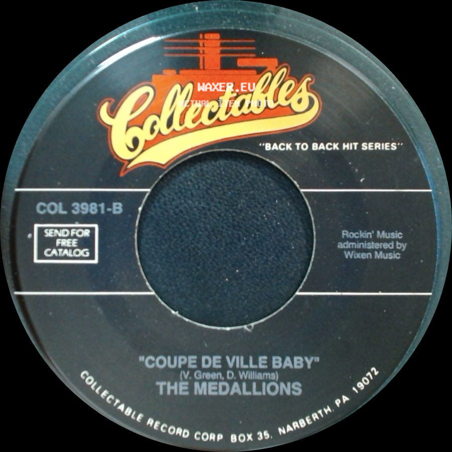 The Medallions - Coupe De Ville Baby / The Telegram side A