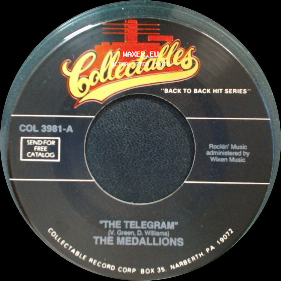 The Medallions - Coupe De Ville Baby / The Telegram side B