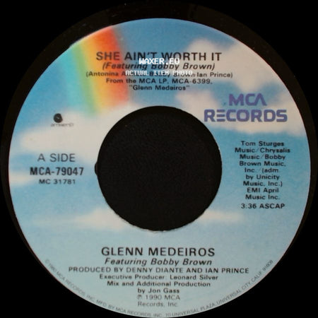 Glenn Medeiros Featuring Bobby Brown / Glenn Medeiros - She Ain't Worth It / Victim Of Love side A