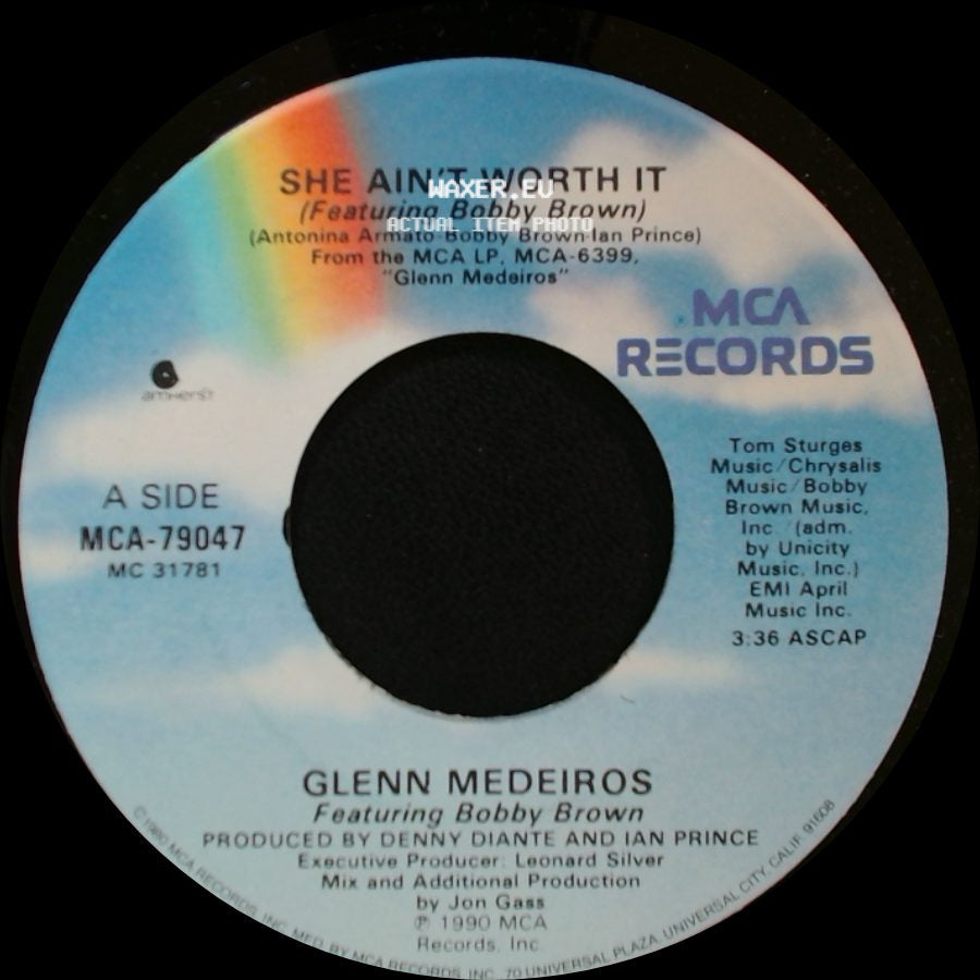 Glenn Medeiros Featuring Bobby Brown / Glenn Medeiros - She Ain't Worth It / Victim Of Love side A