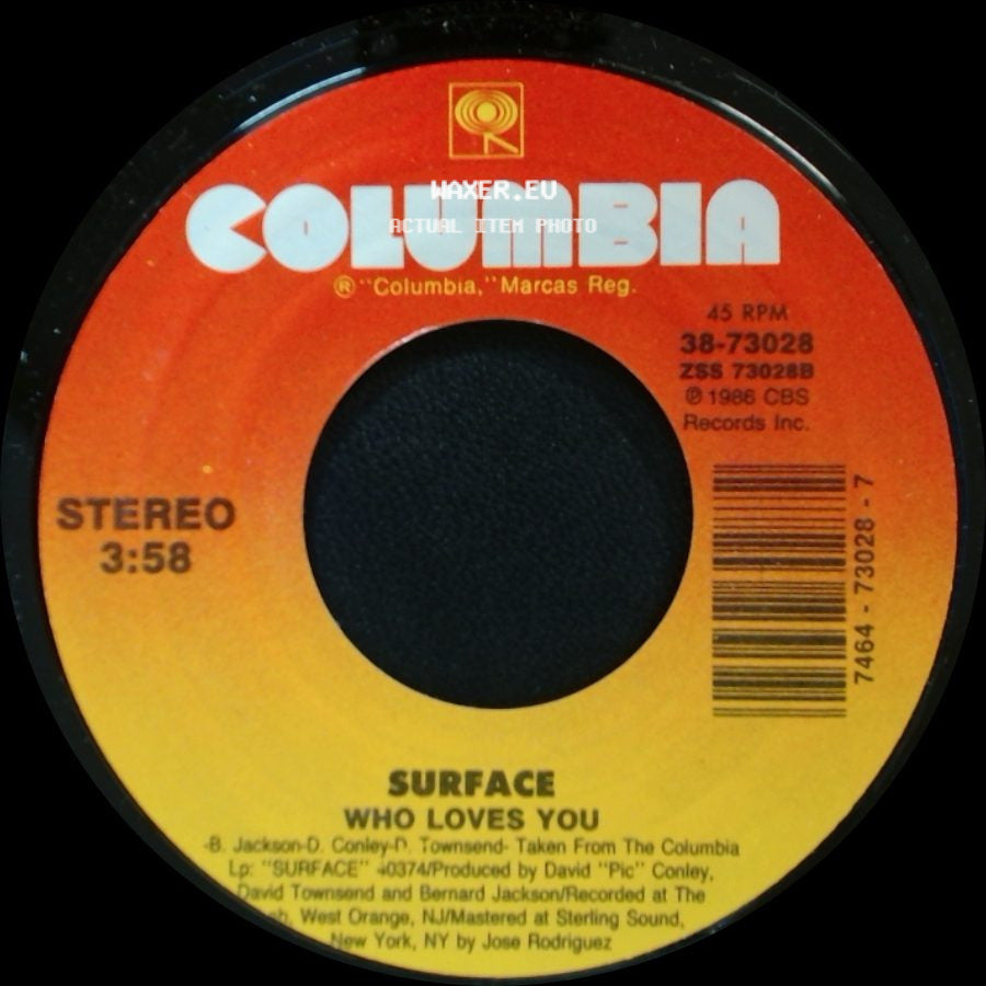 Surface - Can We Spend Some Time / Who Loves You side B